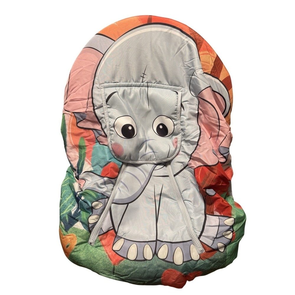 Cozy Cover Infant Carrier Cover Protect Dual Zip Elephant bright colors